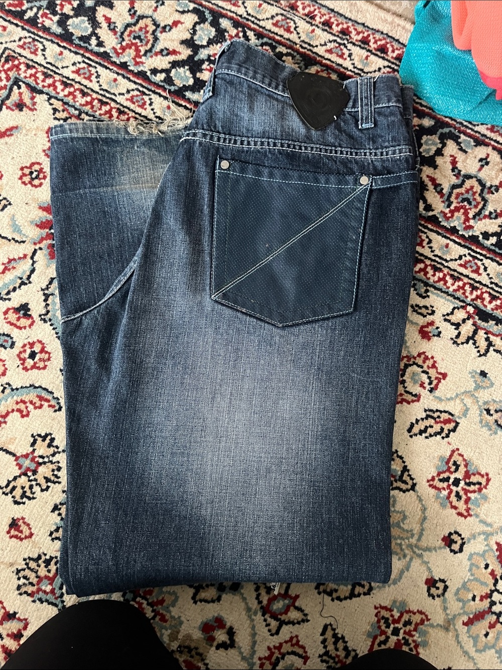 Enyce Men's Relaxed Jeans in Dark Blue Wash